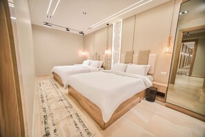 Family Studio Suite | Memory foam beds, minibar, blackout drapes, soundproofing - Pyramids Height Hotel & Pyramids Master Scene Rooftop (Giza)