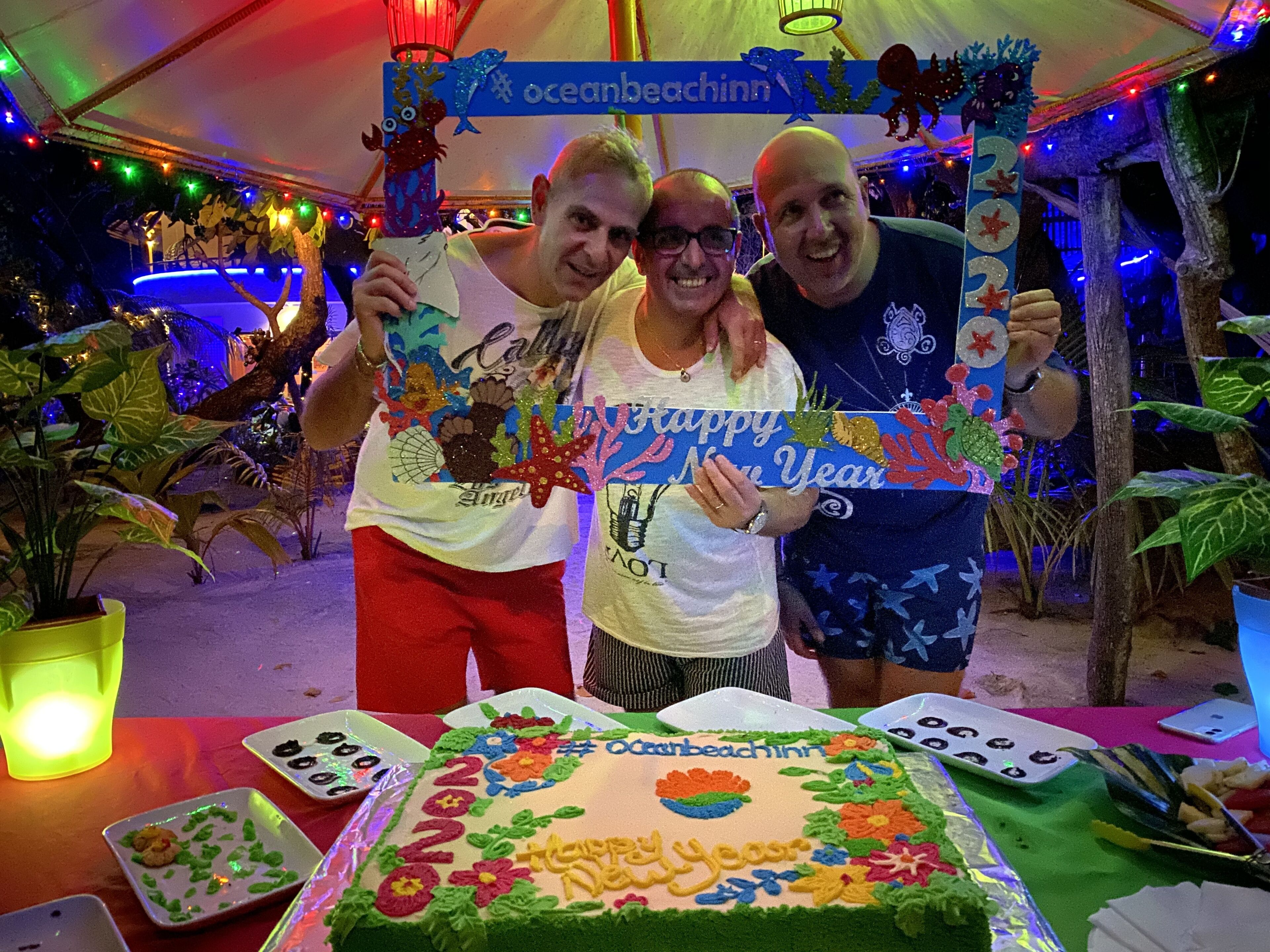 A birthday celebration with a cake and decorations.