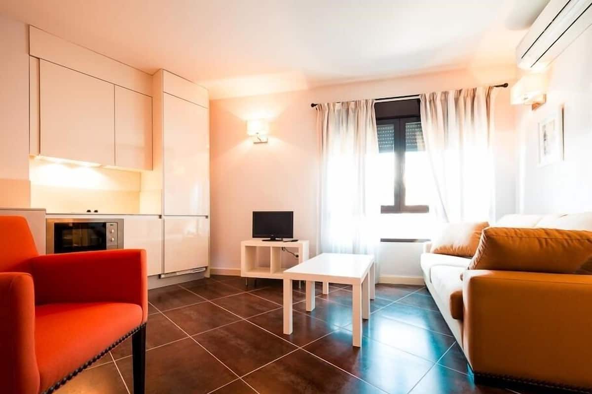 Appartement Standard, salle de bains attenante | Vue depuis l’hébergement