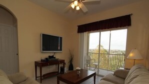 Family Townhome, Kitchen, Garden Area | Living area | Flat-screen TV, video game console - Ov2314 - Windsor Hills Resort - 3 Bed 2 Baths Townhome (Kissimmee)
