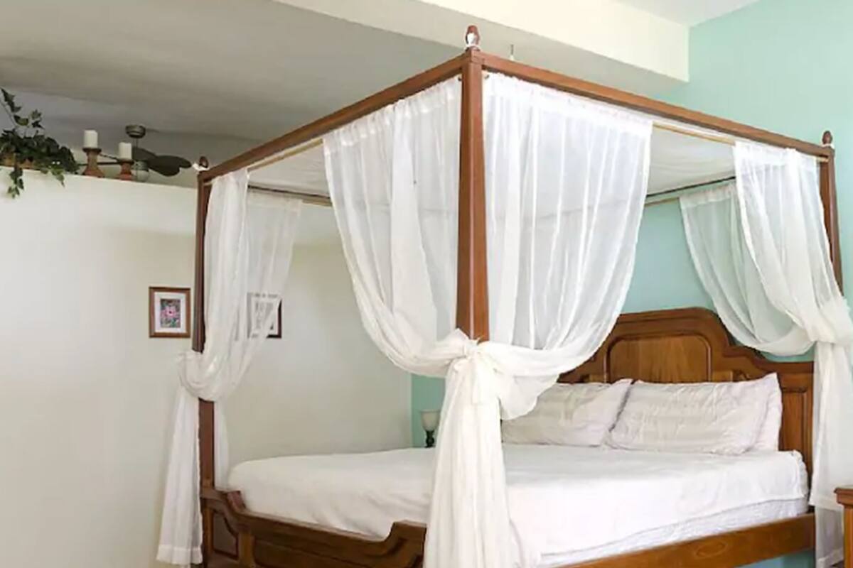 Desk, blackout curtains, iron/ironing board, free WiFi