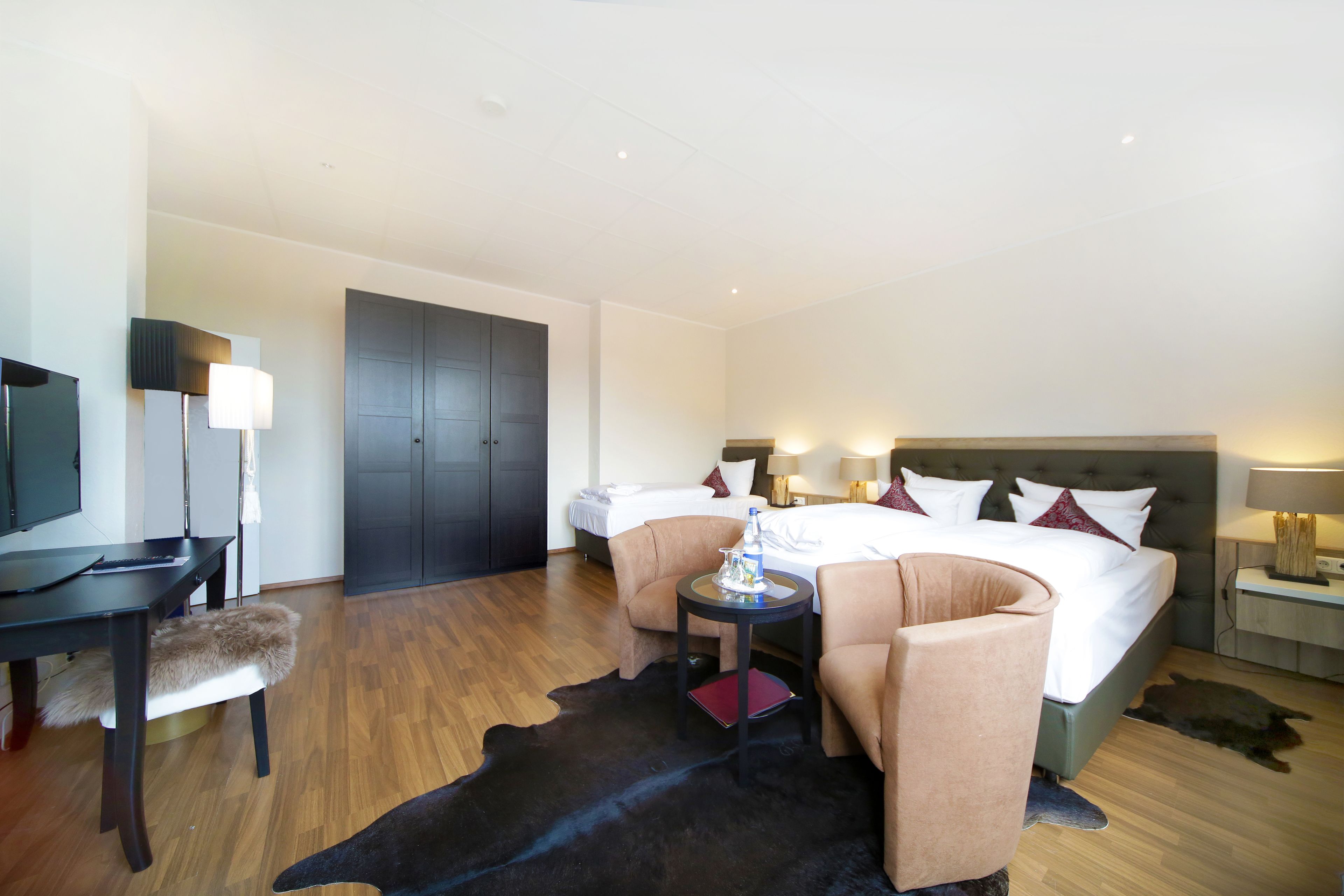 family room | premium bedding, down duvets, memory-foam beds, in-room safe