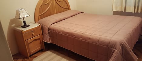 3 chambres, ameublement unique, fer et planche Ă repasser