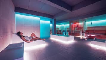 Couples treatment room(s), sauna, hot tub, steam room, body treatments