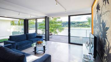 Exclusive Villa, 2 Bedrooms, Lake View (Terrace 65m²) | Hypo-allergenic bedding, minibar, in-room safe, desk