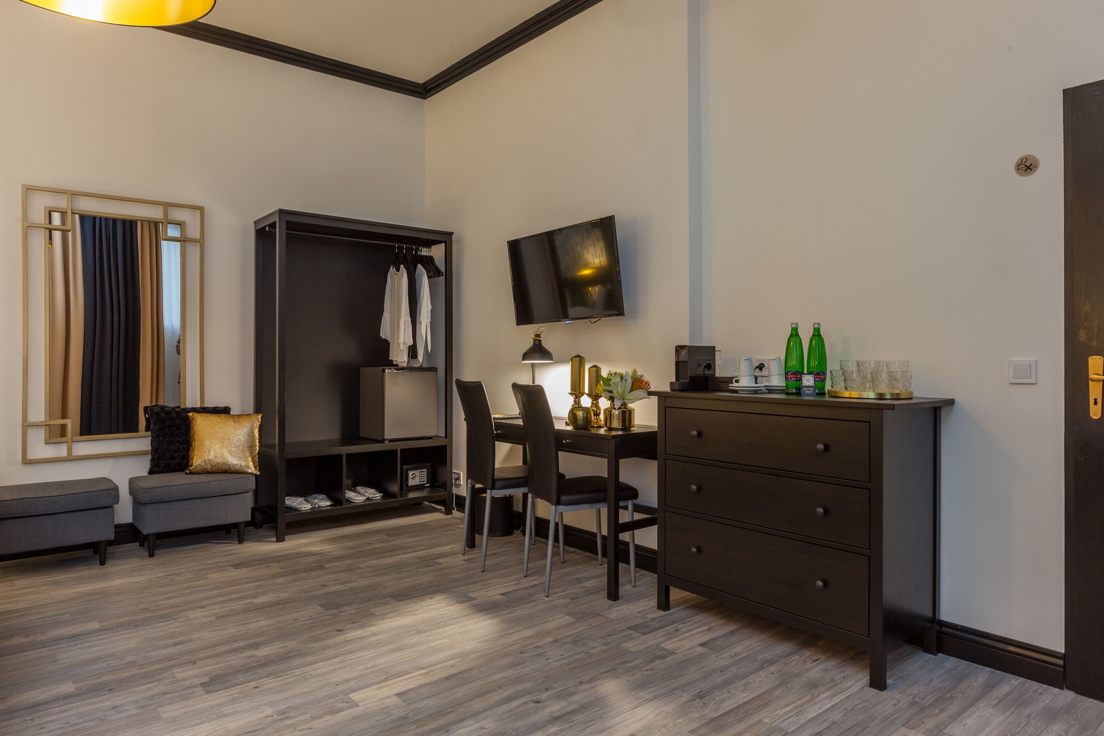 standard quadruple room, ground floor (family) | in-room safe, blackout curtains, iron/ironing board, free wifi