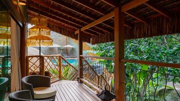 Deluxe Chalet, Multiple Beds, Non Smoking, Partial Ocean View | Balcony