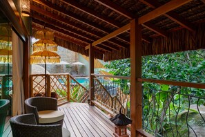 Deluxe Chalet, Multiple Beds, Non Smoking, Partial Ocean View | Balcony