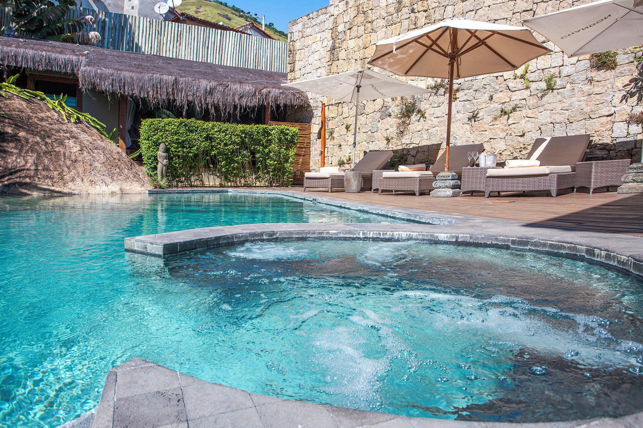 Outdoor pool, open 10:00 AM to 10:00 PM, pool umbrellas, sun loungers