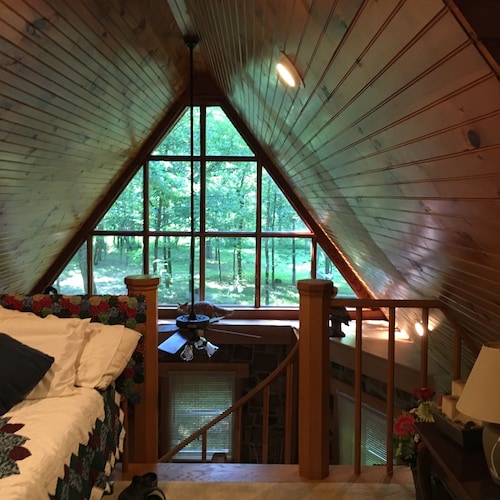 Merging Waters - Native Stone, couples cabin in the Ouachita Mts-with STARLINK