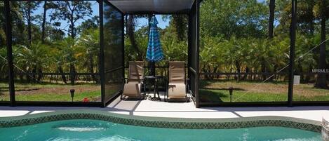 A heated pool