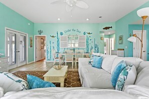 Smart TV, DVD player, table football