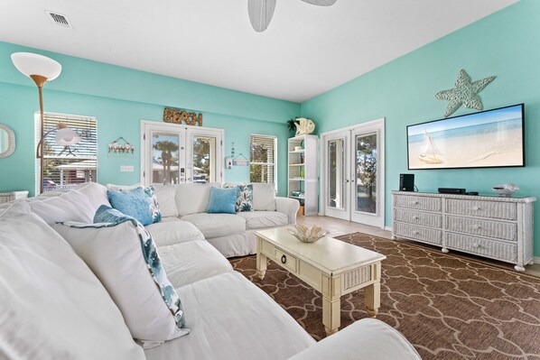 Smart TV, DVD player, foosball