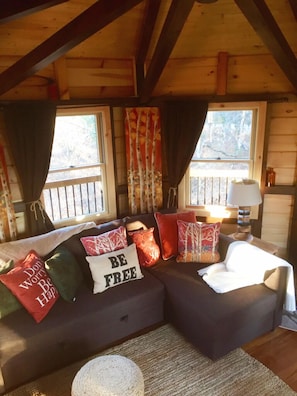 Una Smart TV, una chimenea, un reproductor de DVD, libros