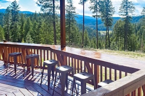 Terrace/patio - Unique 40 Acre Nature Retreat w/ Trails & Views! (Coeur d'Alene)