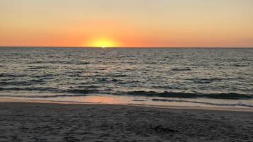 Enjoy a serene beach experience with access to the ocean.