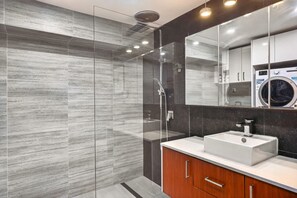 Shower, hair dryer, towels - Waterview terrace in rock (Millers Point)