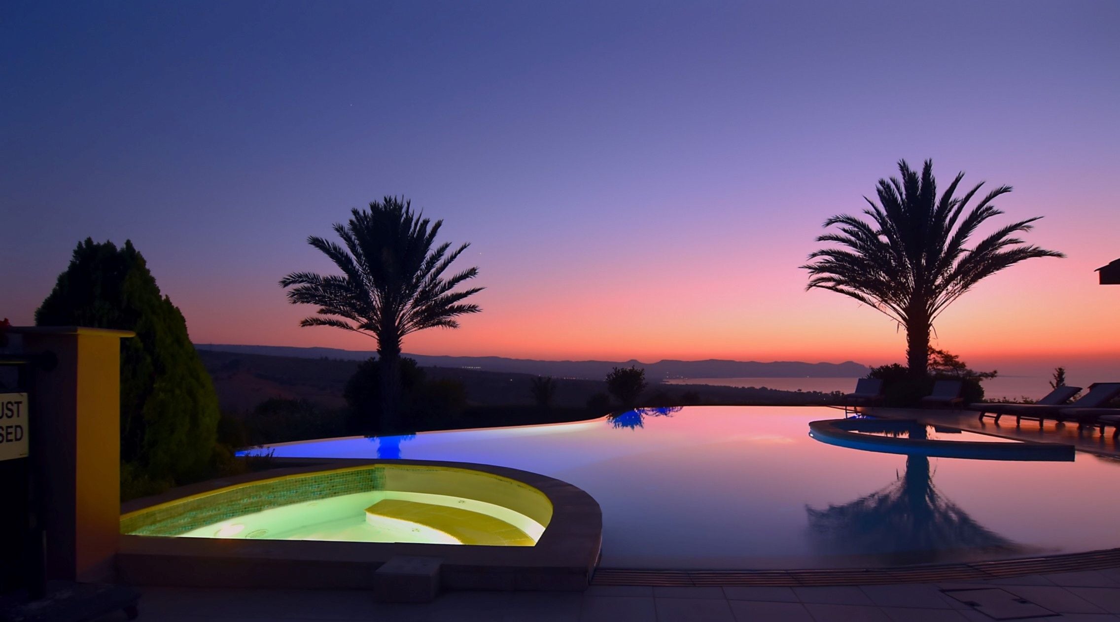 View from the pool area