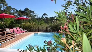 Piscine extérieure, piscine chauffée