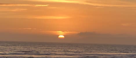 Playa en los alrededores, camastros y toallas de playa