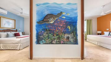 2 bedrooms, in-room safe, iron/ironing board, travel crib