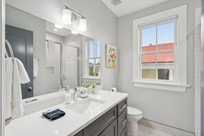 Hair dryer, towels