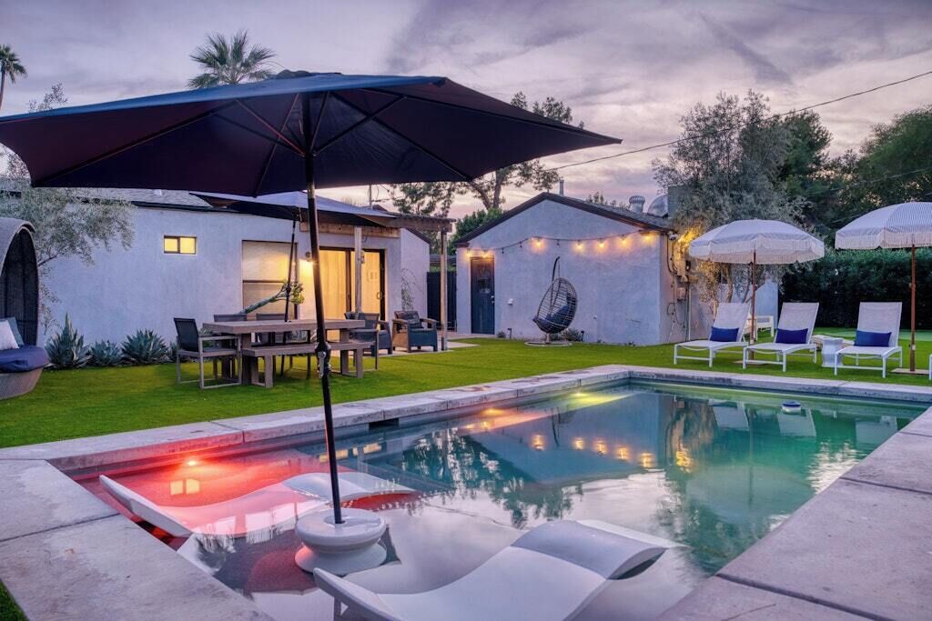 A heated pool