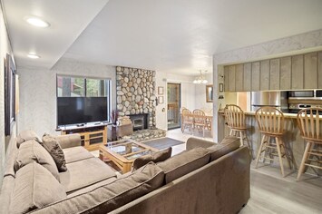 Living Room has a Woodstove