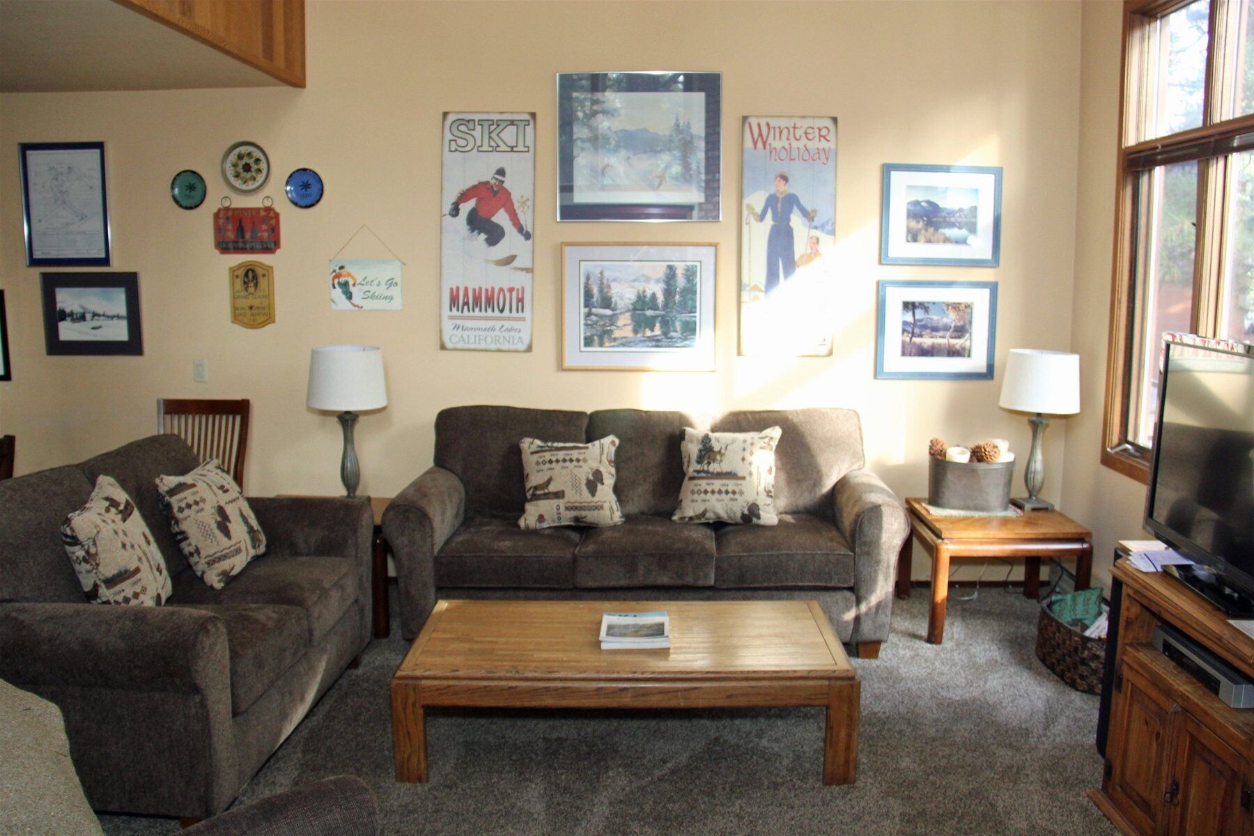 TV, fireplace, stereo