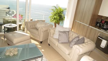 TV, DVD player, books, music library