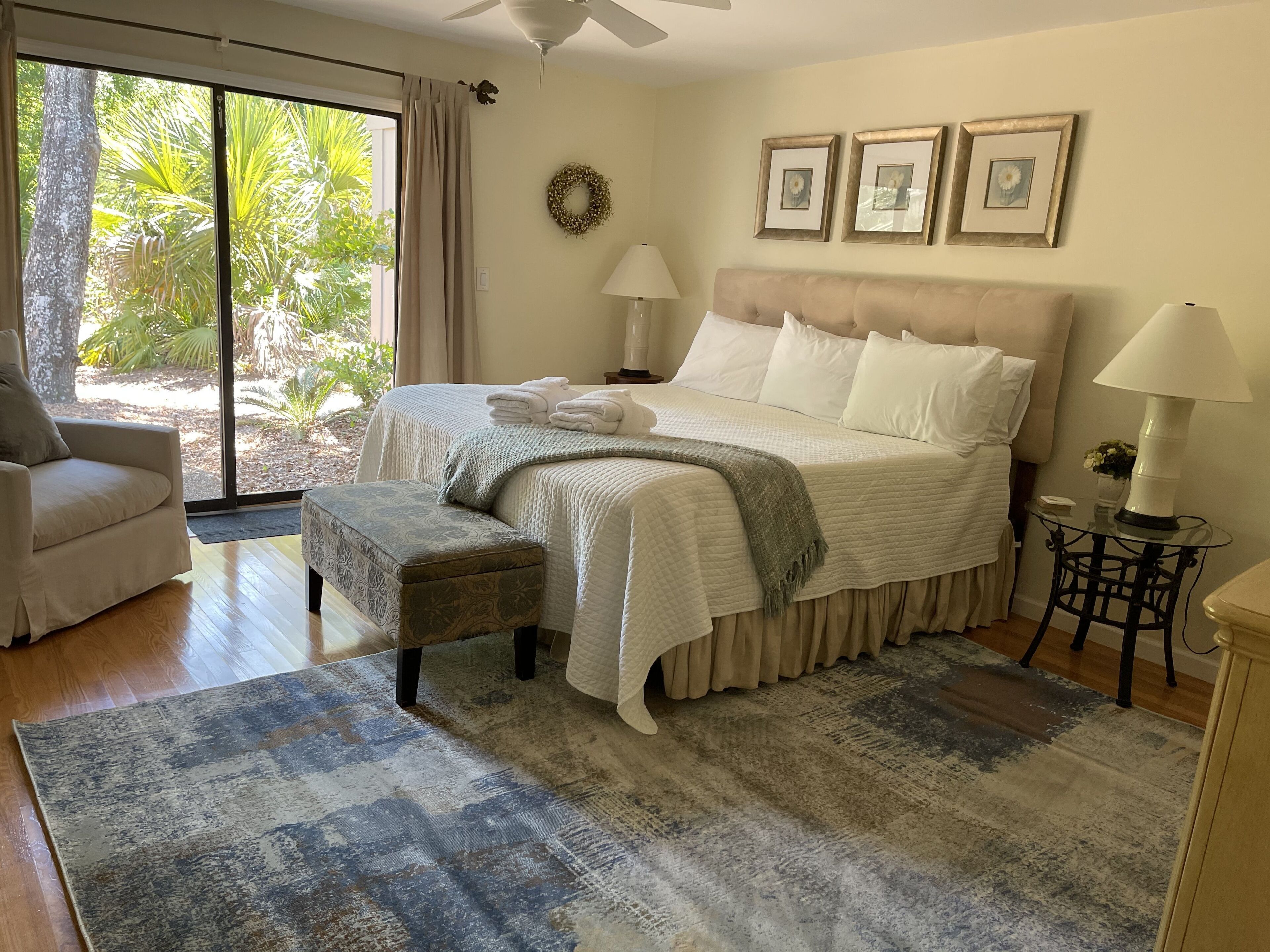 Comfortable, quality king-size mattress makes for a great night's sleep.