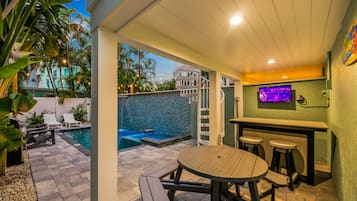 A heated pool