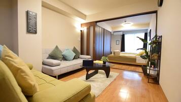 Apartemen, 1 kamar tidur ( 202 ) | Area keluarga | TV layar datar