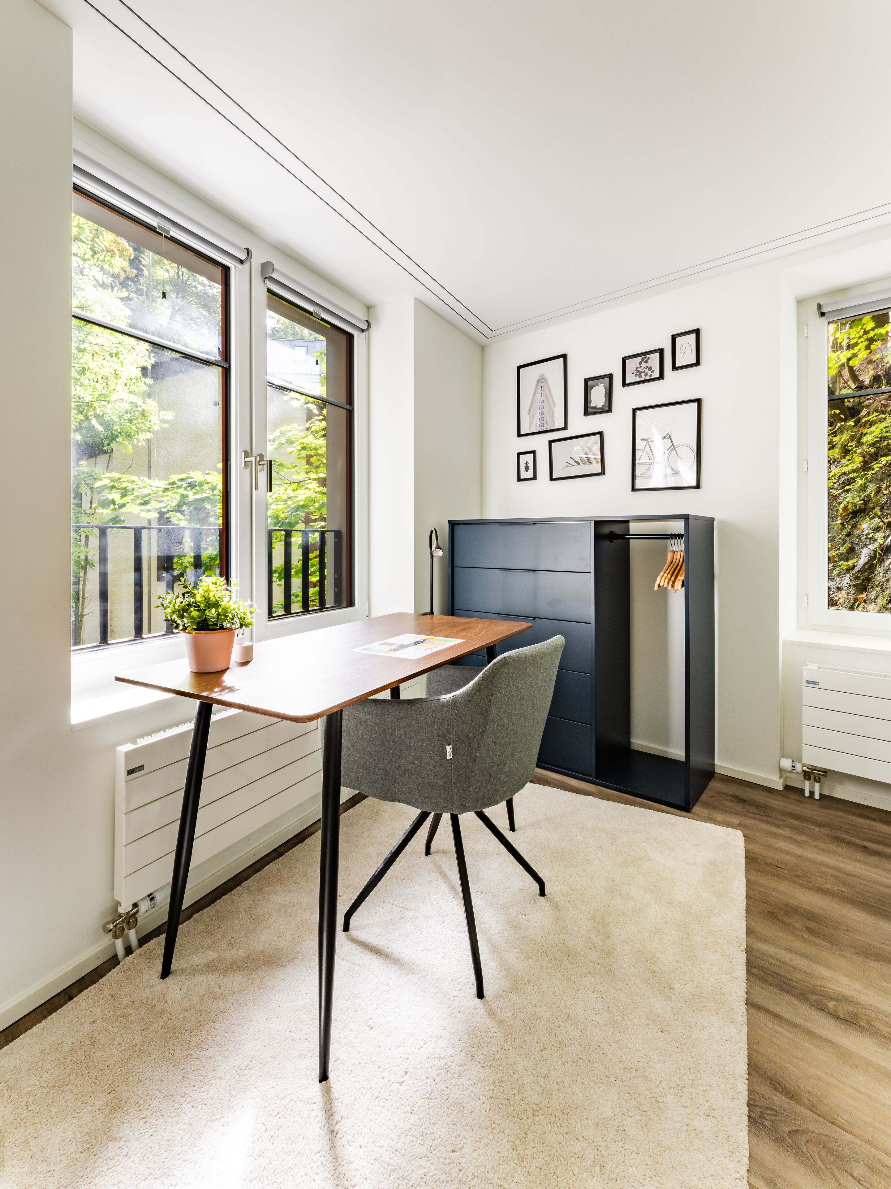 1 bedroom, premium bedding, blackout curtains, soundproofing