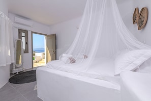 Vila premium, 6 quartos, piscina particular (Polymnia) | Roupas de cama de algodão egípcio, roupas de cama premium