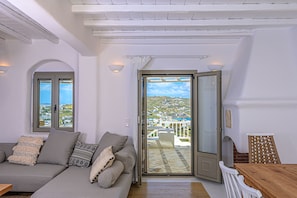 Vila executiva, 5 quartos, piscina particular (Thalia) | Roupas de cama de algodão egípcio, roupas de cama premium
