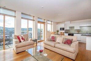 Flat-screen TV - 301 Riverview Apartment (Inverness)