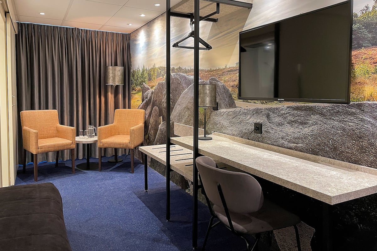In-room safe, desk, blackout curtains, iron/ironing board