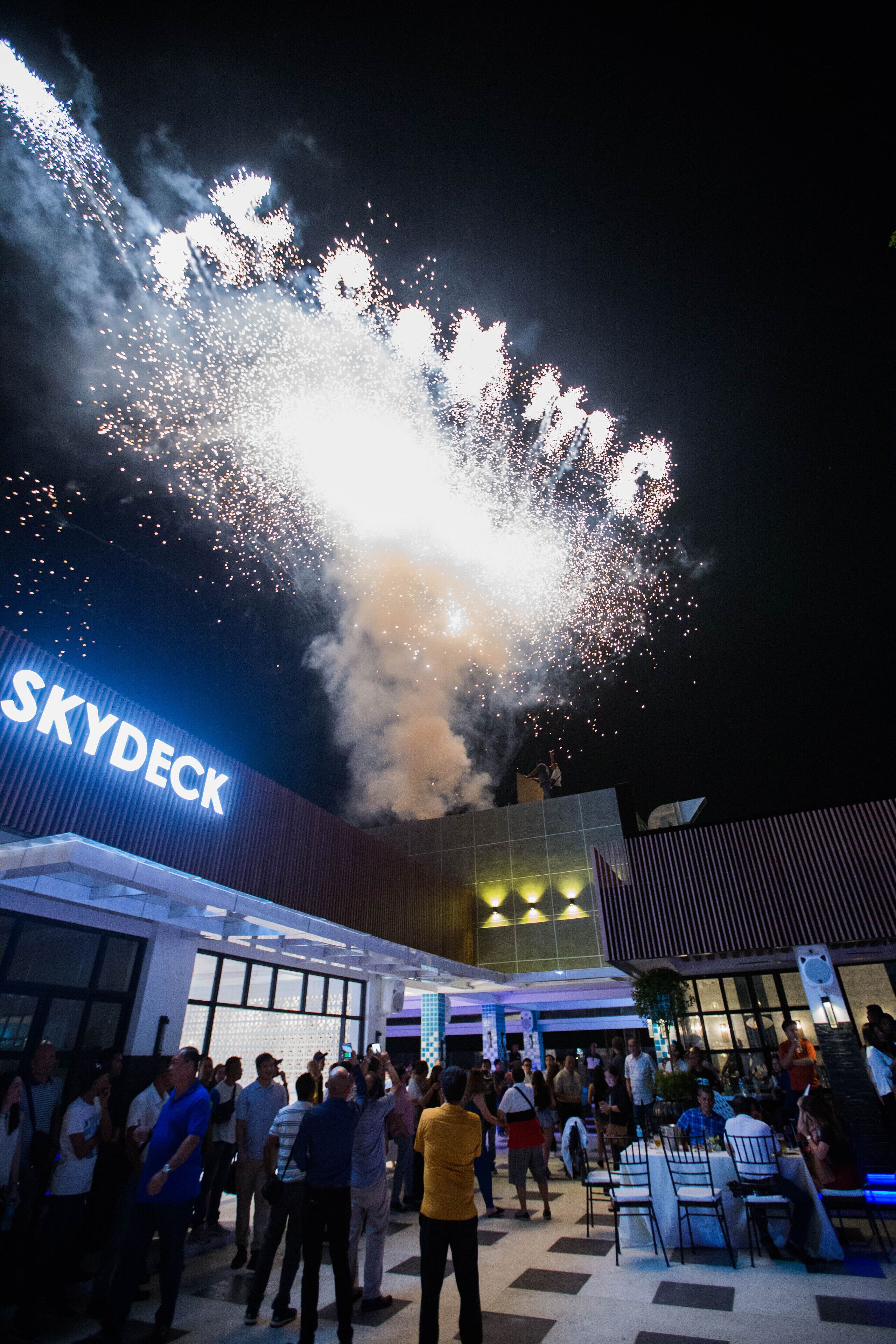 outdoor banquet area