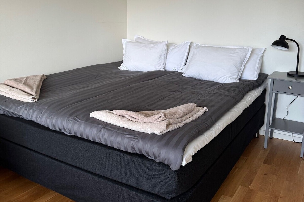 Lägenhet Comfort - 1 kingsize-säng med bäddsoffa | Sängtillbehör av högsta kvalitet och värdeförvaringsskåp på rummet