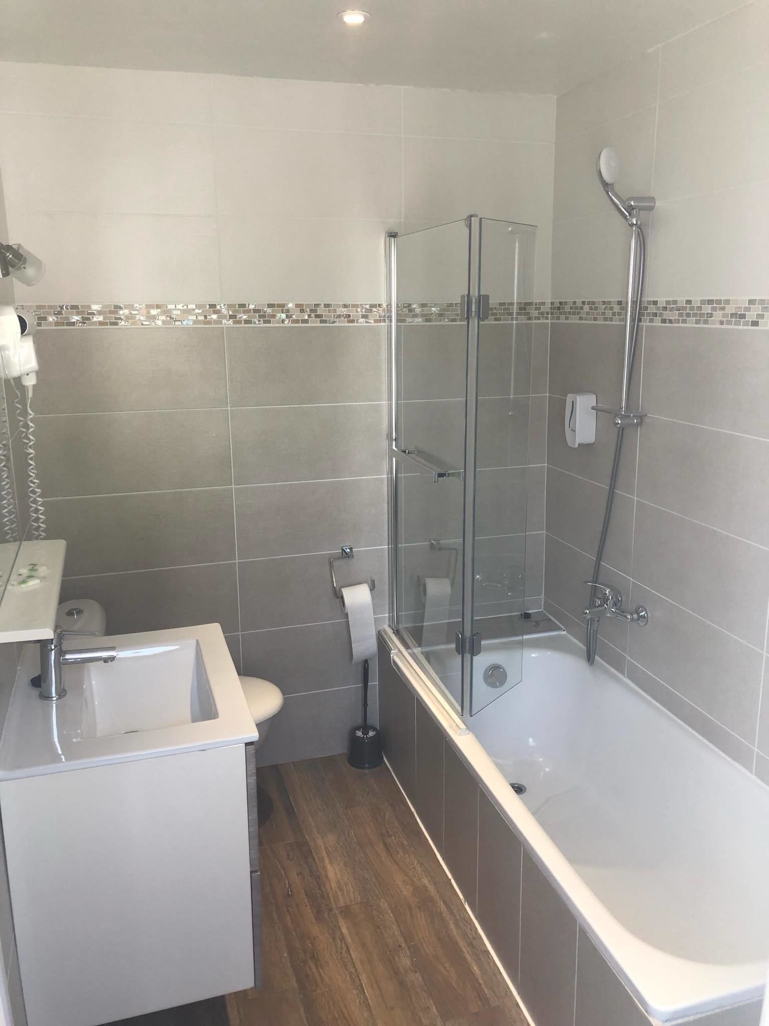 double room | bathroom | deep-soaking bathtub, free toiletries, hair dryer, towels