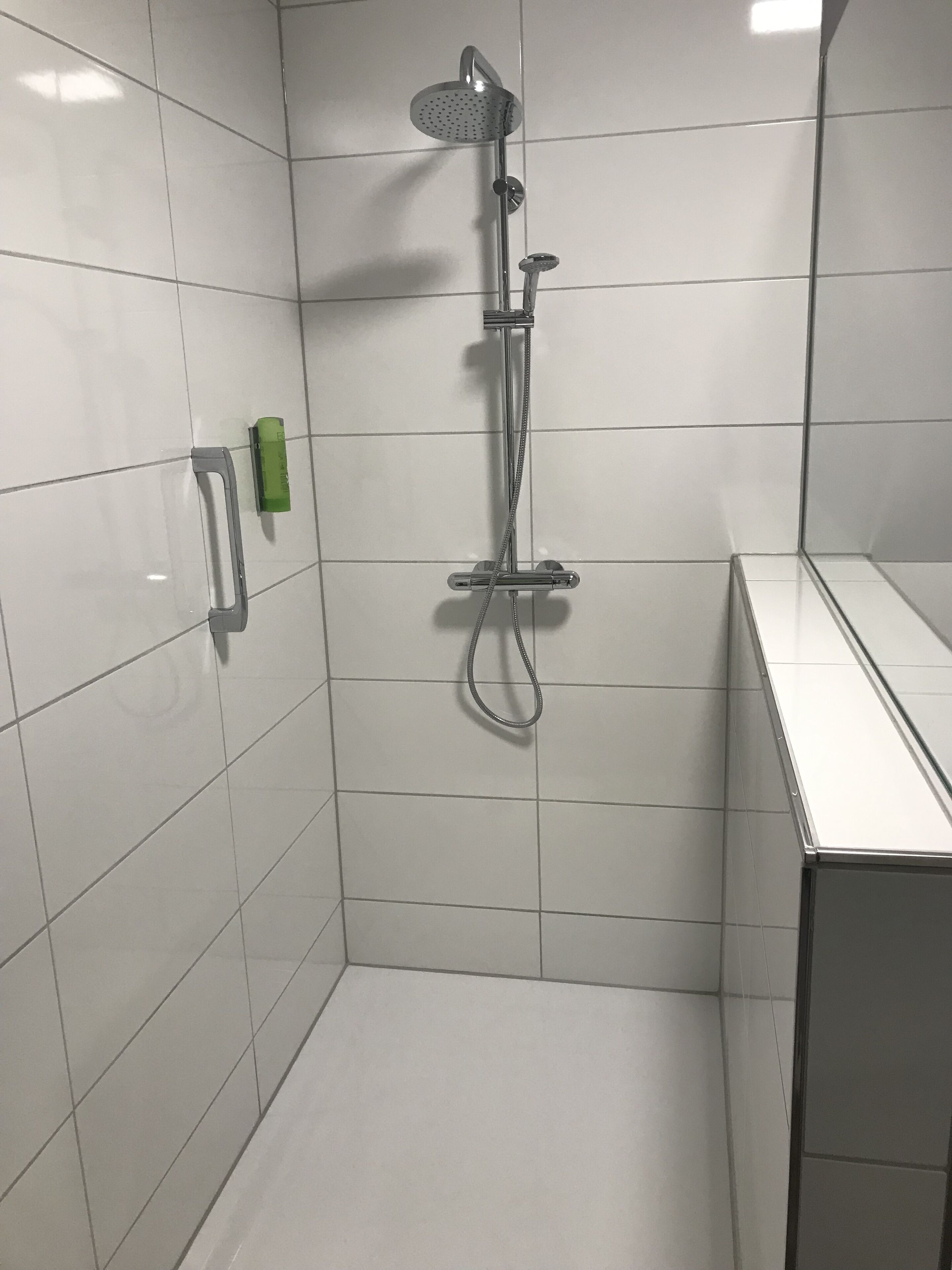 deluxe double room, 1 king bed | bathroom | shower, free toiletries, hair dryer