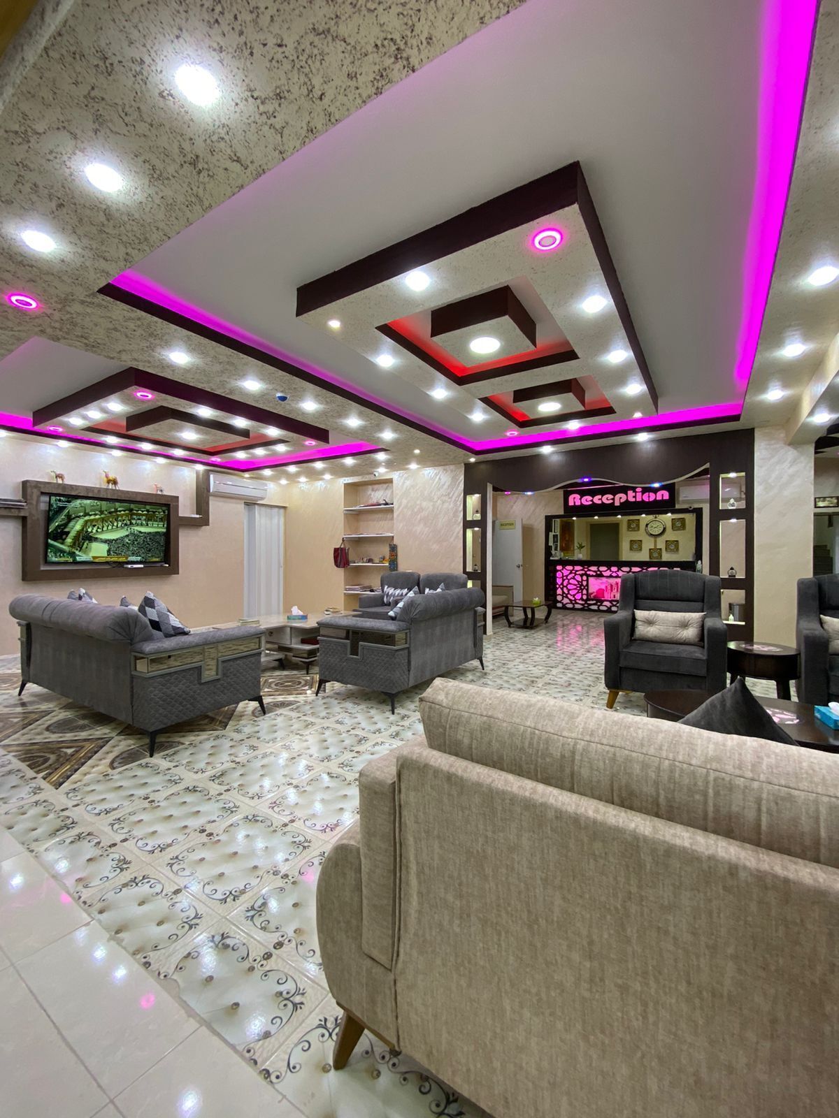 Sitteområde i lobbyen