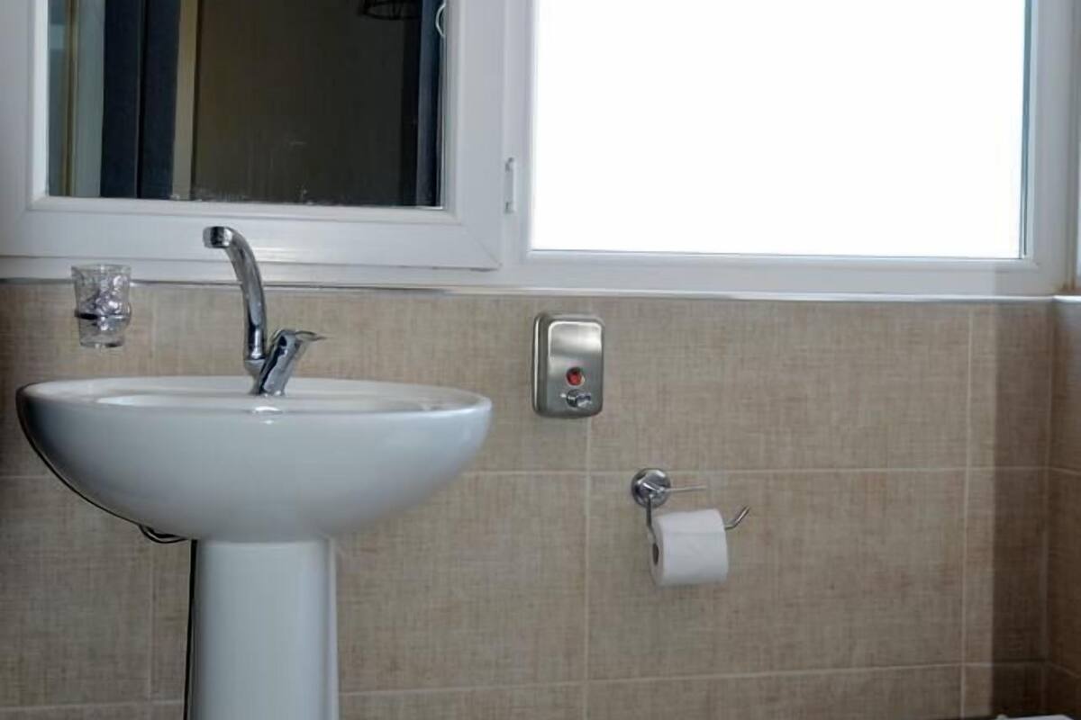 shower, hair dryer, slippers