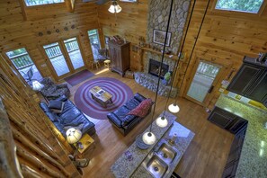 Cabin, Multiple Beds, Non Smoking | Living room | Flat-screen TV - Crooked Creek (Copperhill)