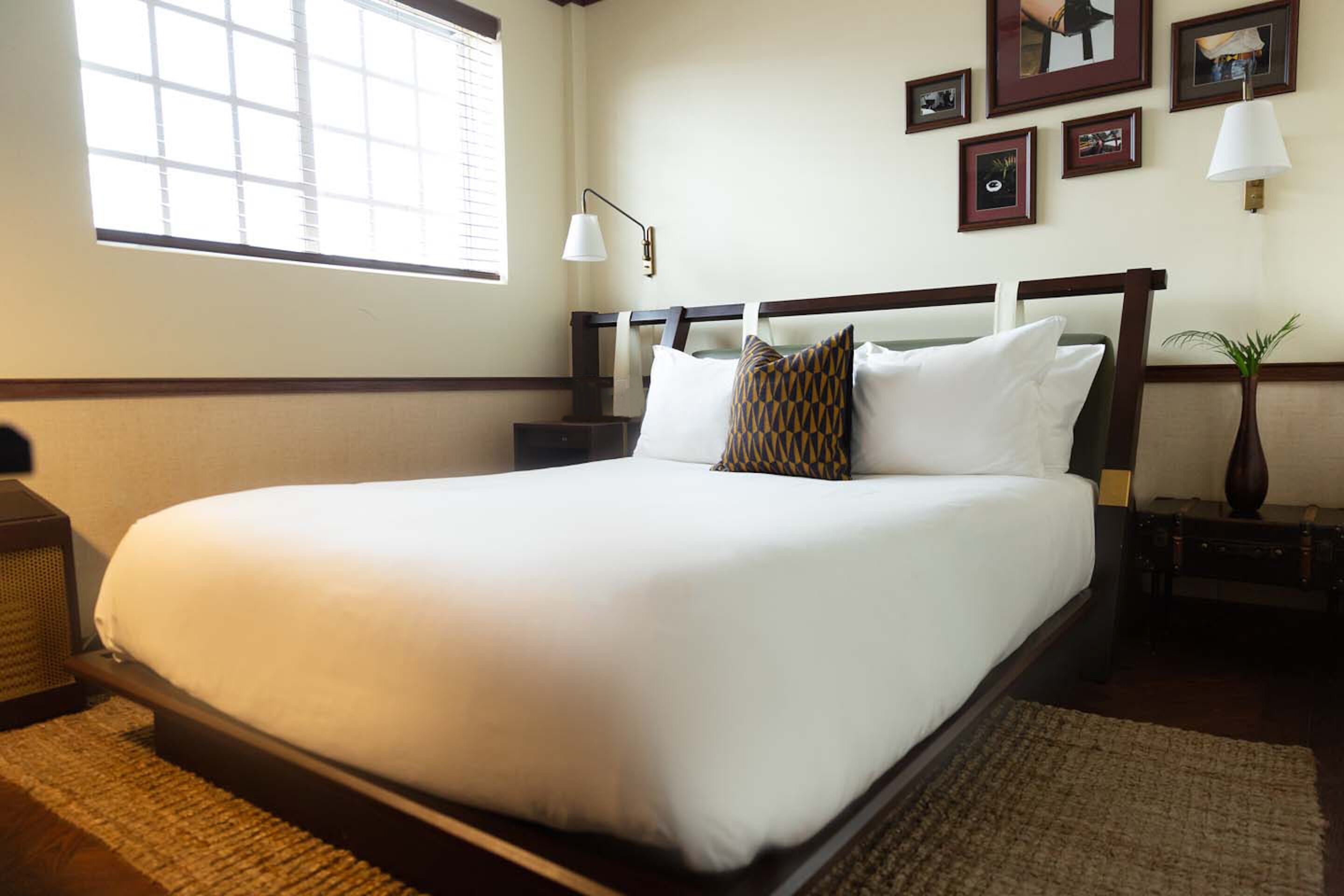 cozy queen | egyptian cotton sheets, premium bedding, pillow-top beds, minibar