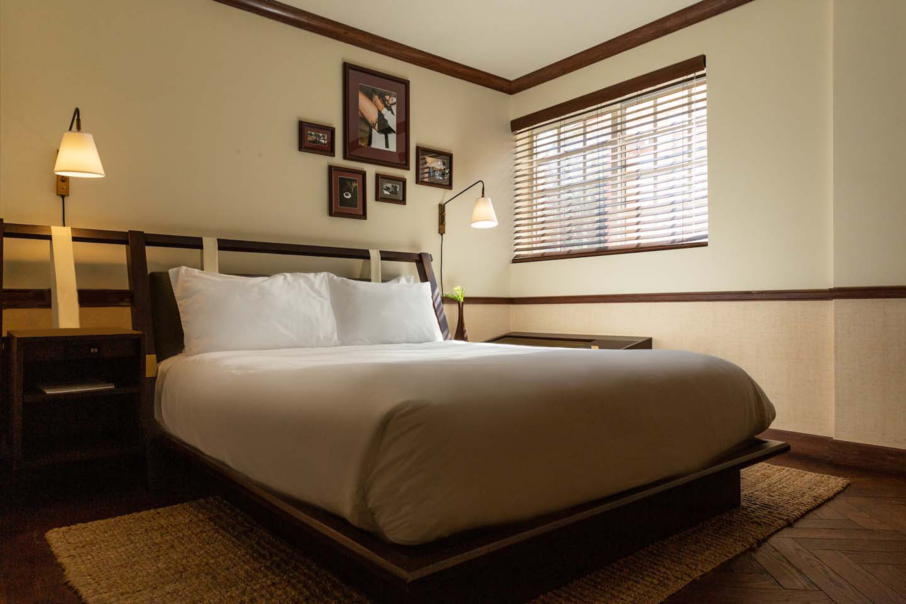 cozy queen | egyptian cotton sheets, premium bedding, pillow-top beds, minibar