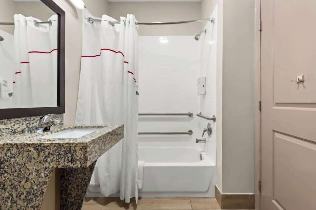 Free toiletries, hair dryer, towels