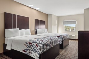 Superior Room, 2 Double Beds, Non Smoking | Desk, blackout drapes, iron/ironing board, free cribs/infant beds