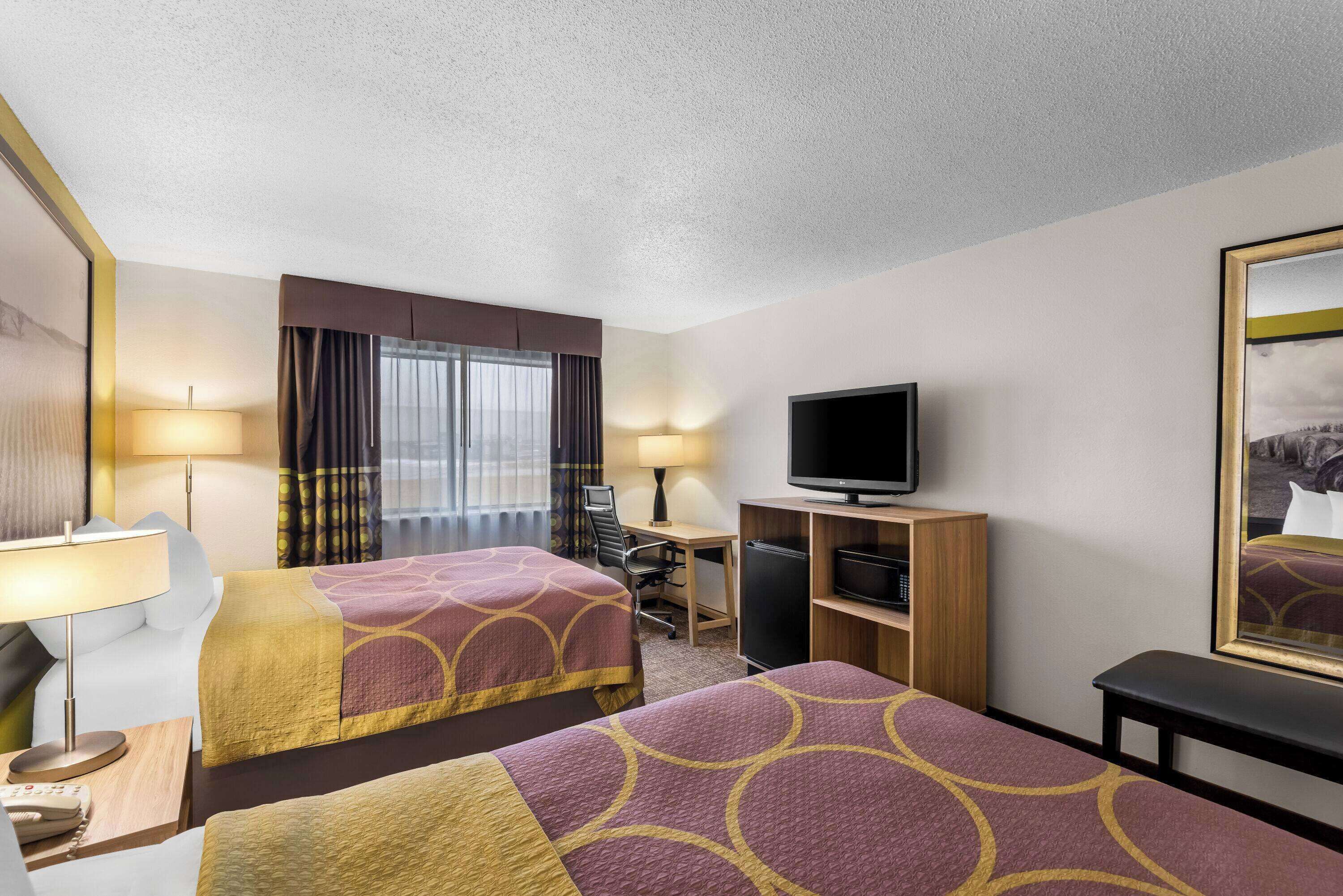 room, 2 double beds, non smoking | desk, iron/ironing board, free wifi, bed sheets